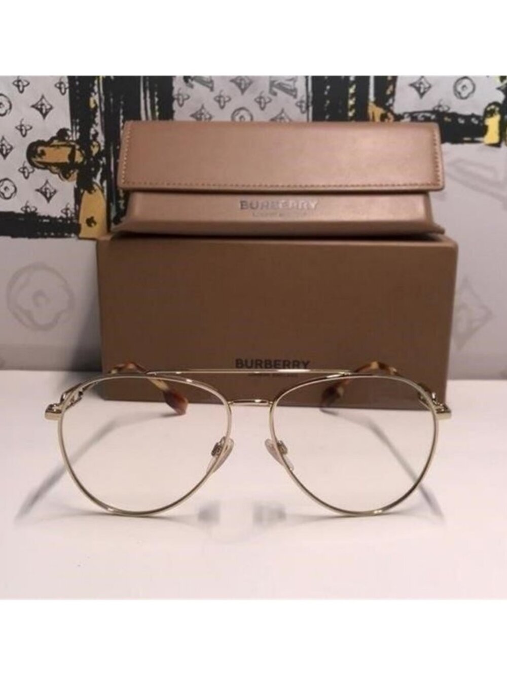 New Authentic Burberry BE3128 1808 Gold Eyeglasses - Picture 7 of 12